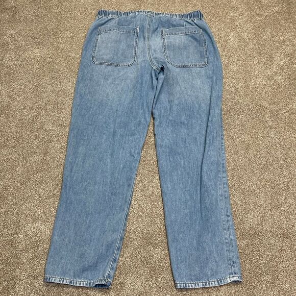 J.crew Women's Drawstring Waist Jeans Size 29 cotton blue medium wash denim - Picture 2 of 12